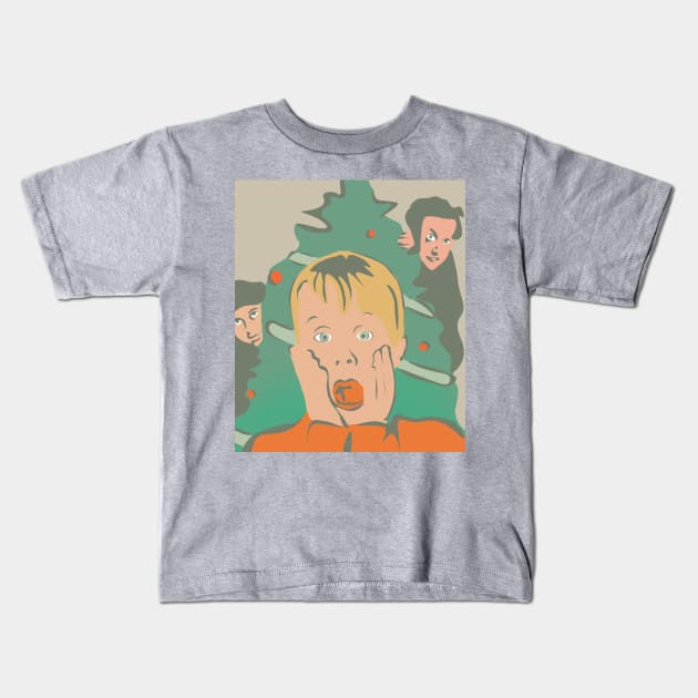 Home alone 2 Kids T-Shirt by Petras